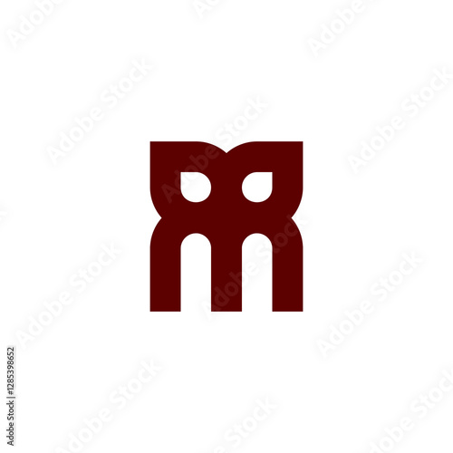 Initial Letter M Owl Logo