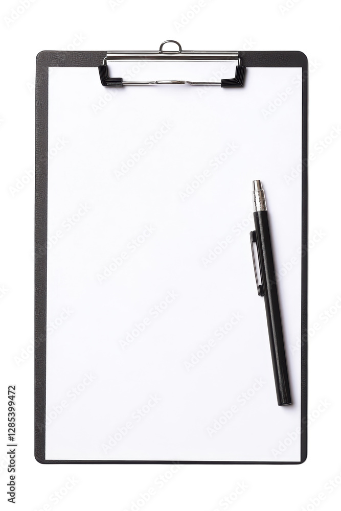 Isolated Blank Notepad on Wooden Clipboard Isolated Blank Notepad on Wooden Clipboard