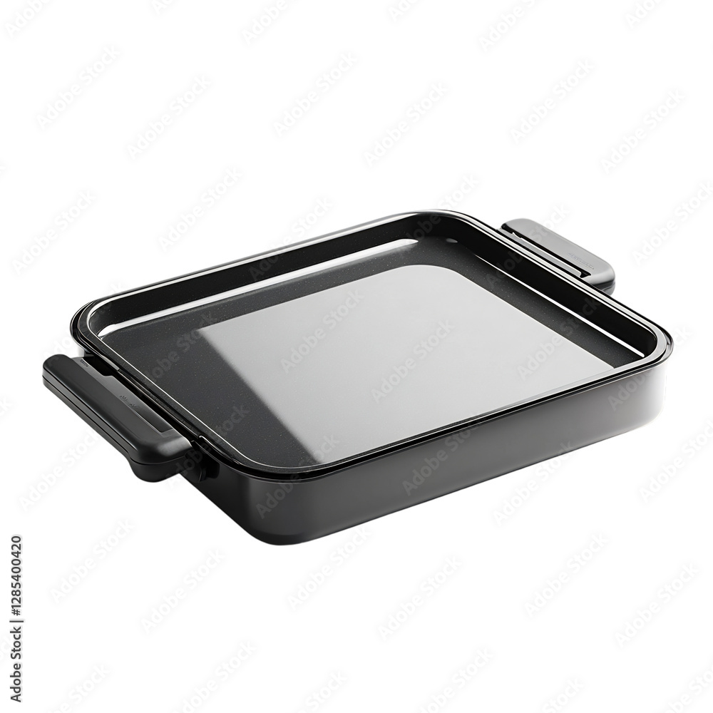 A Modern High Tech Electric Griddle with Adjustable Isolated on Transparent Background A Modern High Tech Electric Griddle with Adjustable Isolated on Transparent Background