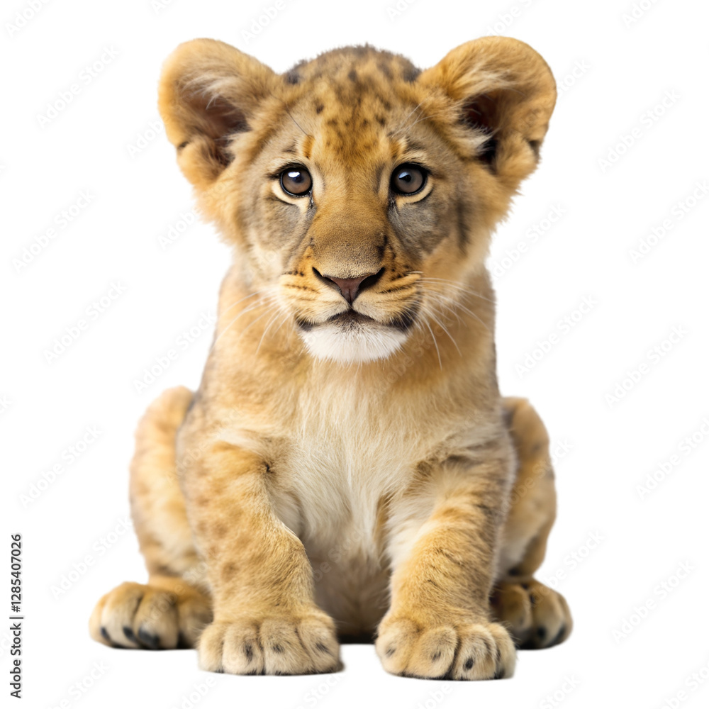 Lion cub isolated on transparent background Lion cub isolated on transparent background
