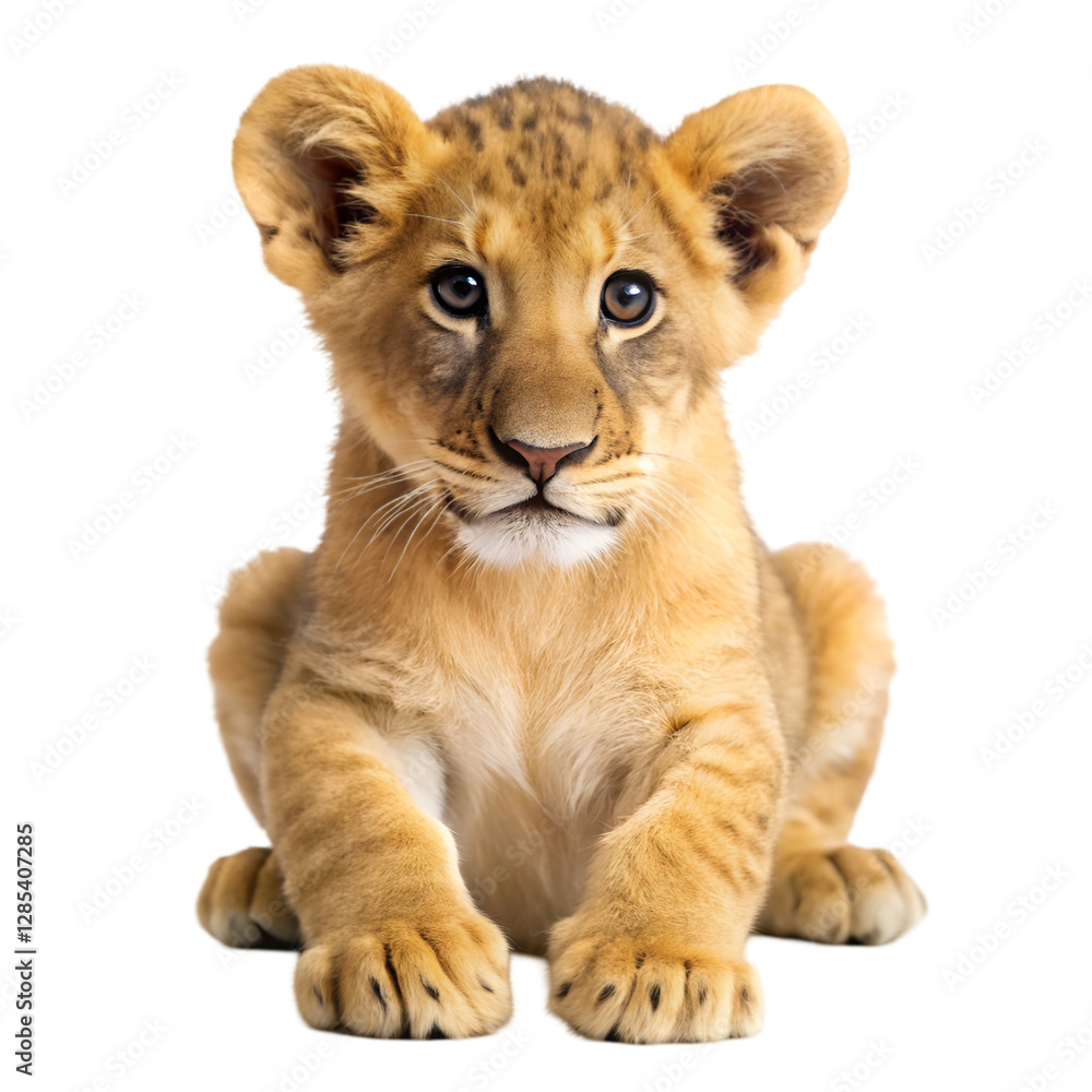Lion cub isolated on transparent background Lion cub isolated on transparent background