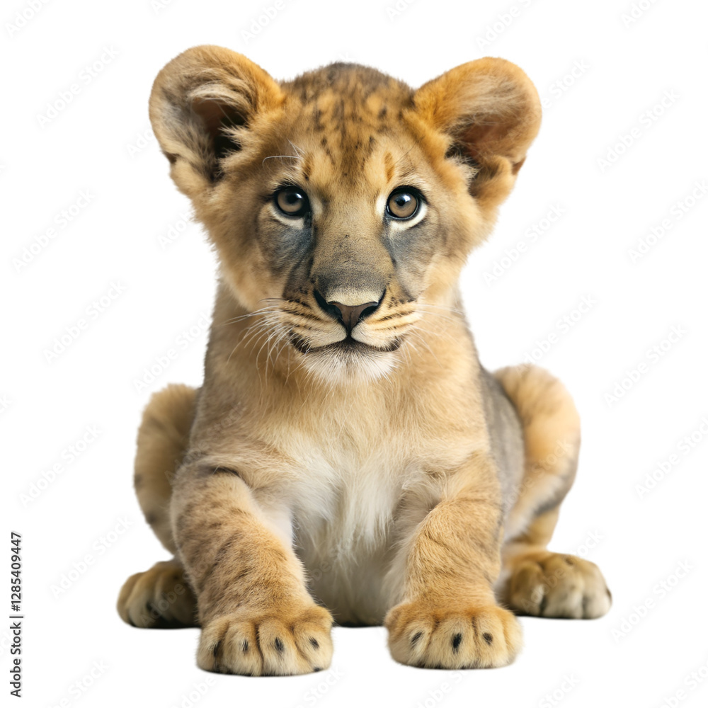 Lion cub isolated on transparent background Lion cub isolated on transparent background