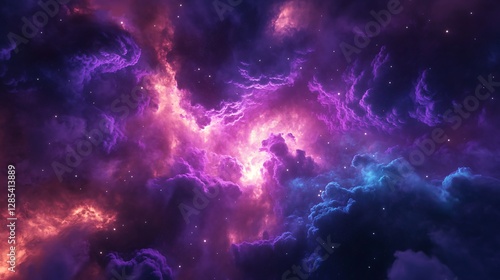 Wallpaper Mural Abstract background blending shades of blue, mint, and purple smoky textures Torontodigital.ca