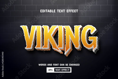 Viking text - editable 3d text effect