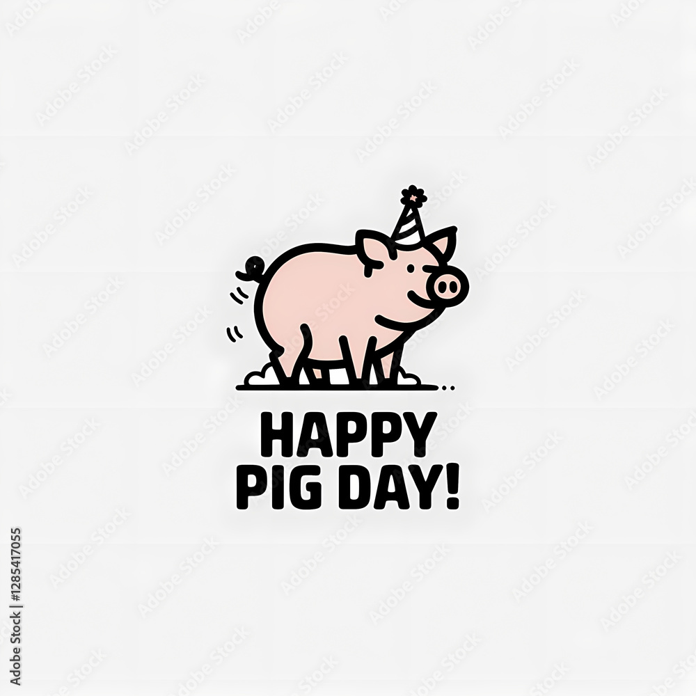 Obraz premium Happy Pig Day!