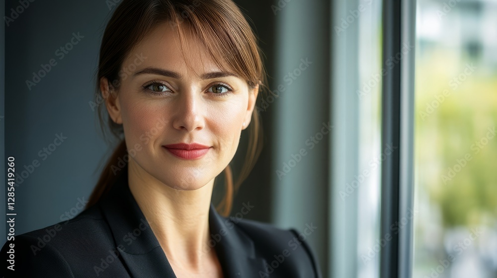 Confident businesswoman in a modern office, embodying professionalism and leadership.
Confident businesswoman in a modern office, embodying professionalism and leadership.