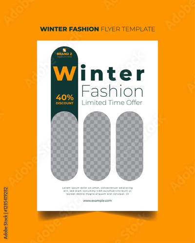 Winter fashion flyer template with this versatile design.
