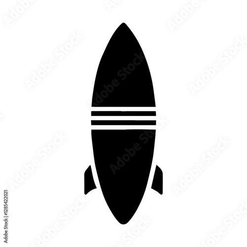 Simple Vector Icon of a Surfboards – Logo Design Illustration