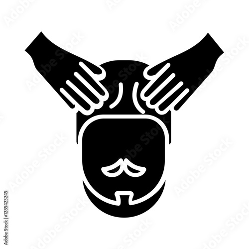 barbershop massage treatment icon