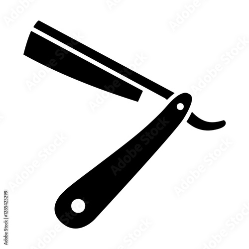barbershop straight razor icon