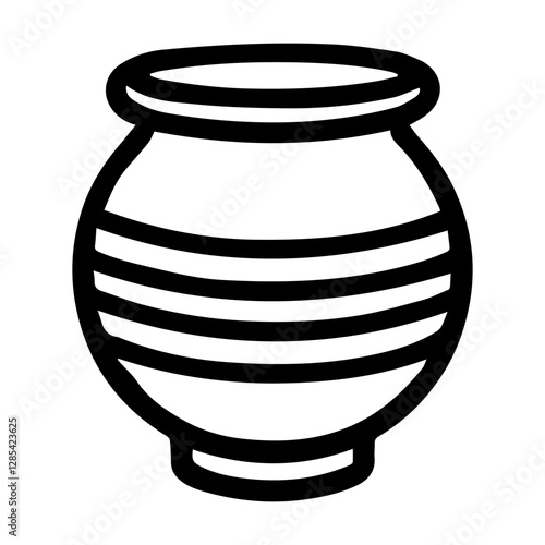 Simple Vector Icon of a pottery – Logo Design Illustration