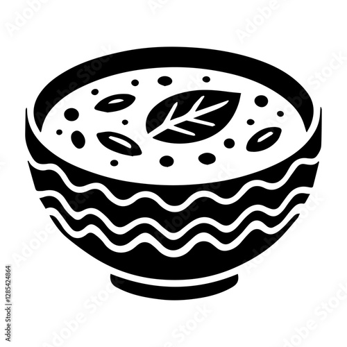 Simple Vector Icon of a Egusi Soup – Logo Design Illustration