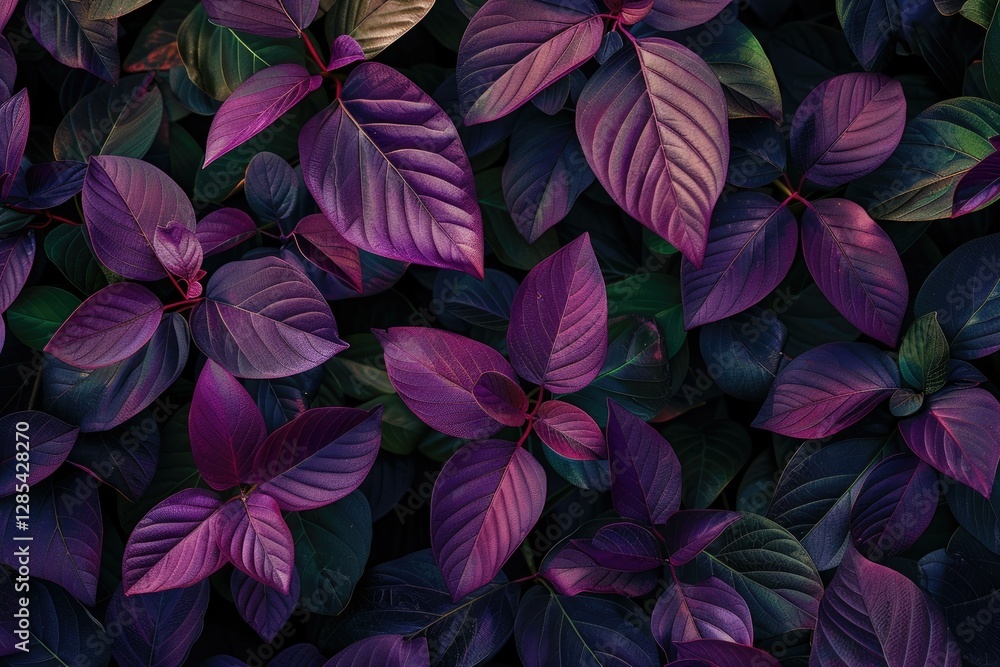 Detailed Color Picture of Purple and Green Leaves of a Plant Perfect for Backgroun Detailed Color Picture of Purple and Green Leaves of a Plant Perfect for Backgroun