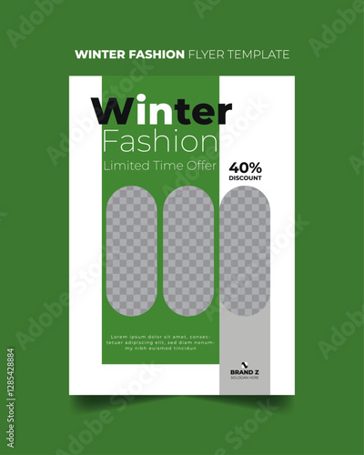 Winter fashion flyer template with this versatile design.
