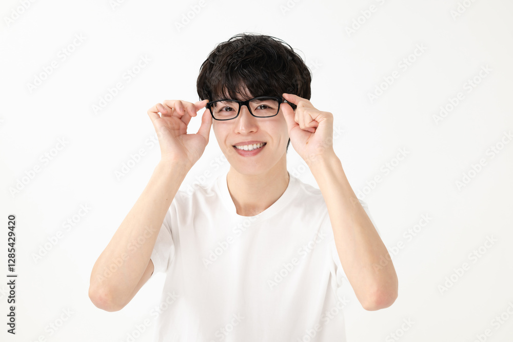 メガネをかけた男性