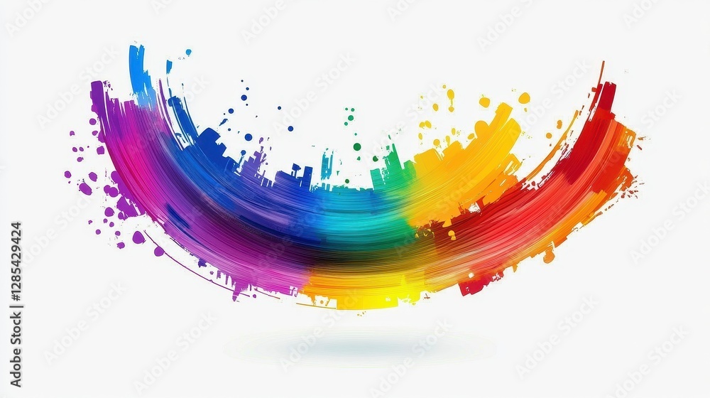 Fototapeta premium A creative infographic chart clipart, business concept element, vector style, multicolor palette, isolated on white background.