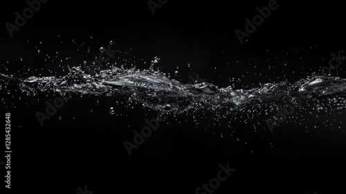 Wallpaper Mural Black background with water droplets creating a soft, textured look, adding depth and sophistication to the scene. Torontodigital.ca