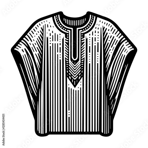 Simple Vector Icon of a Agbada – Logo Design Illustration