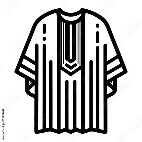 Simple Vector Icon of a Agbada – Logo Design Illustration