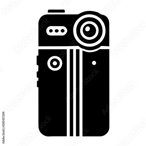 Simple Vector Icon of a Body Camera – Logo Design Illustration