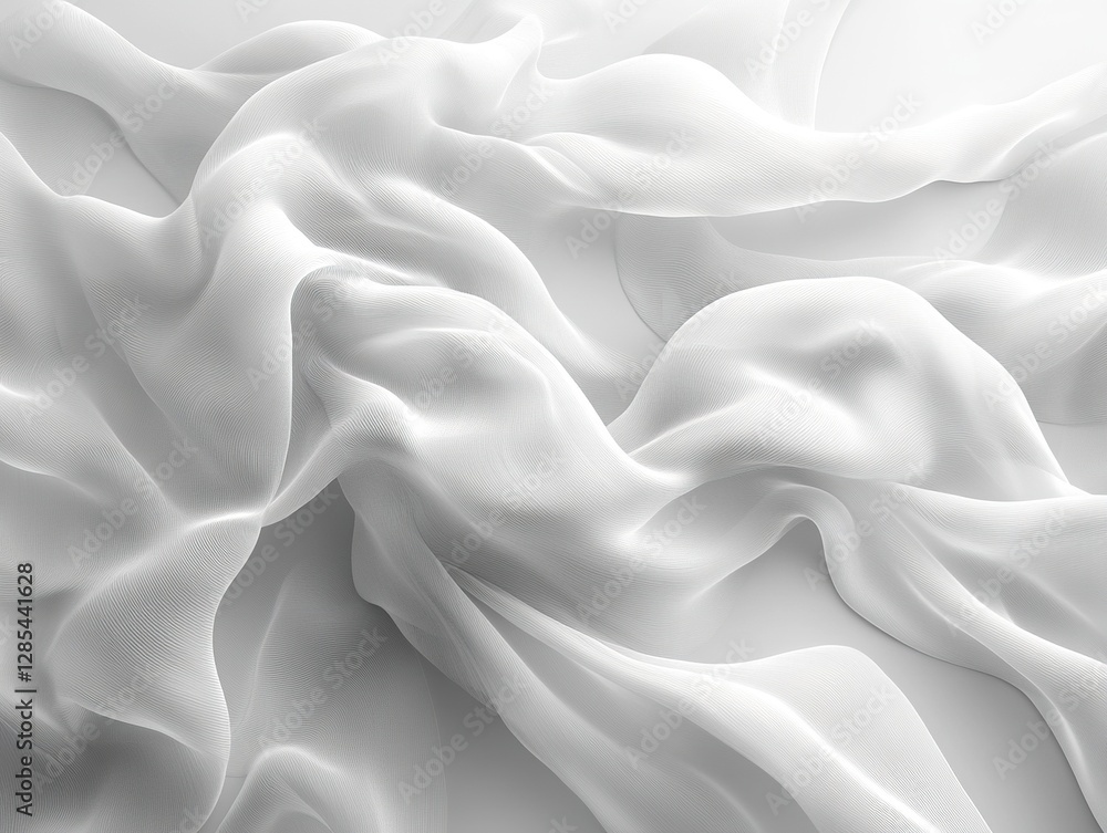 Elegant Minimalist Abstract White Background with Blurred Waves, Soft Lines Elegant Minimalist Abstract White Background with Blurred Waves, Soft Lines