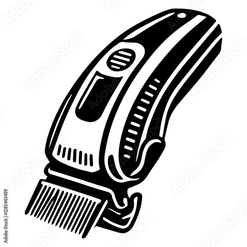 Simple Vector Icon of a Electric clippers – Logo Design Illustration