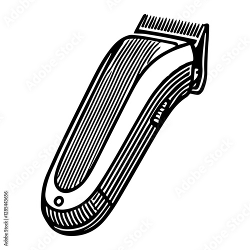 Simple Vector Icon of a Electric clippers – Logo Design Illustration