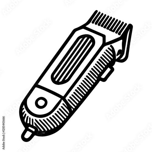 Simple Vector Icon of a Electric clippers – Logo Design Illustration