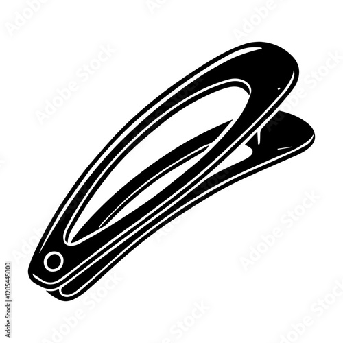 Simple Vector Icon of a hair clip – Logo Design Illustration