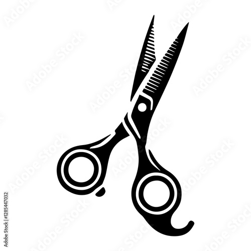 Simple Vector Icon of a scissors – Logo Design Illustration