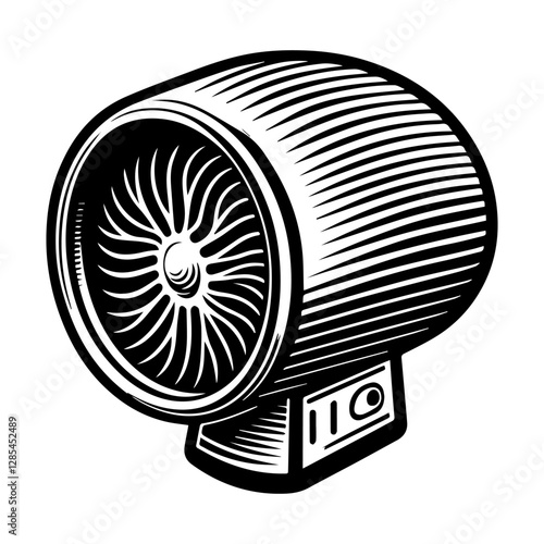 Simple Vector Icon of a Blowers – Logo Design Illustration
