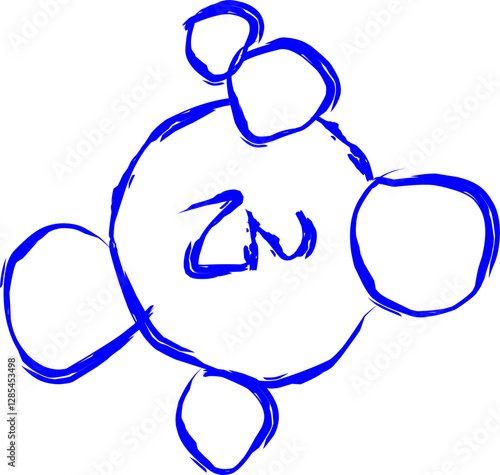 zinc oxide icon in Doodle style