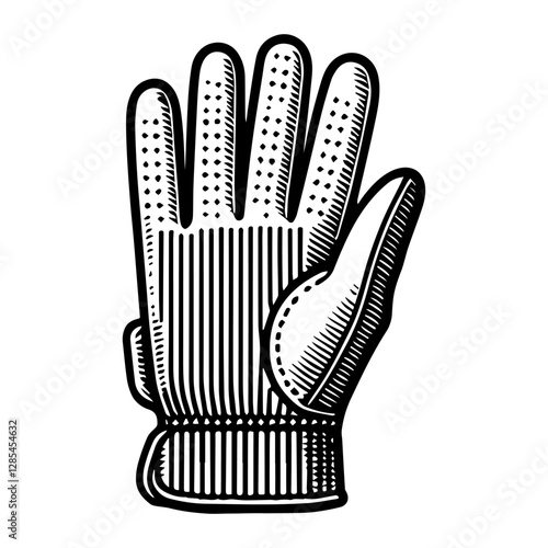 Simple Vector Icon of a Golf Glove – Logo Design Illustration