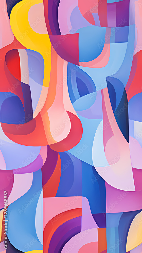 Fototapeta premium Abstract symbolic representations geometric shapes design poster background