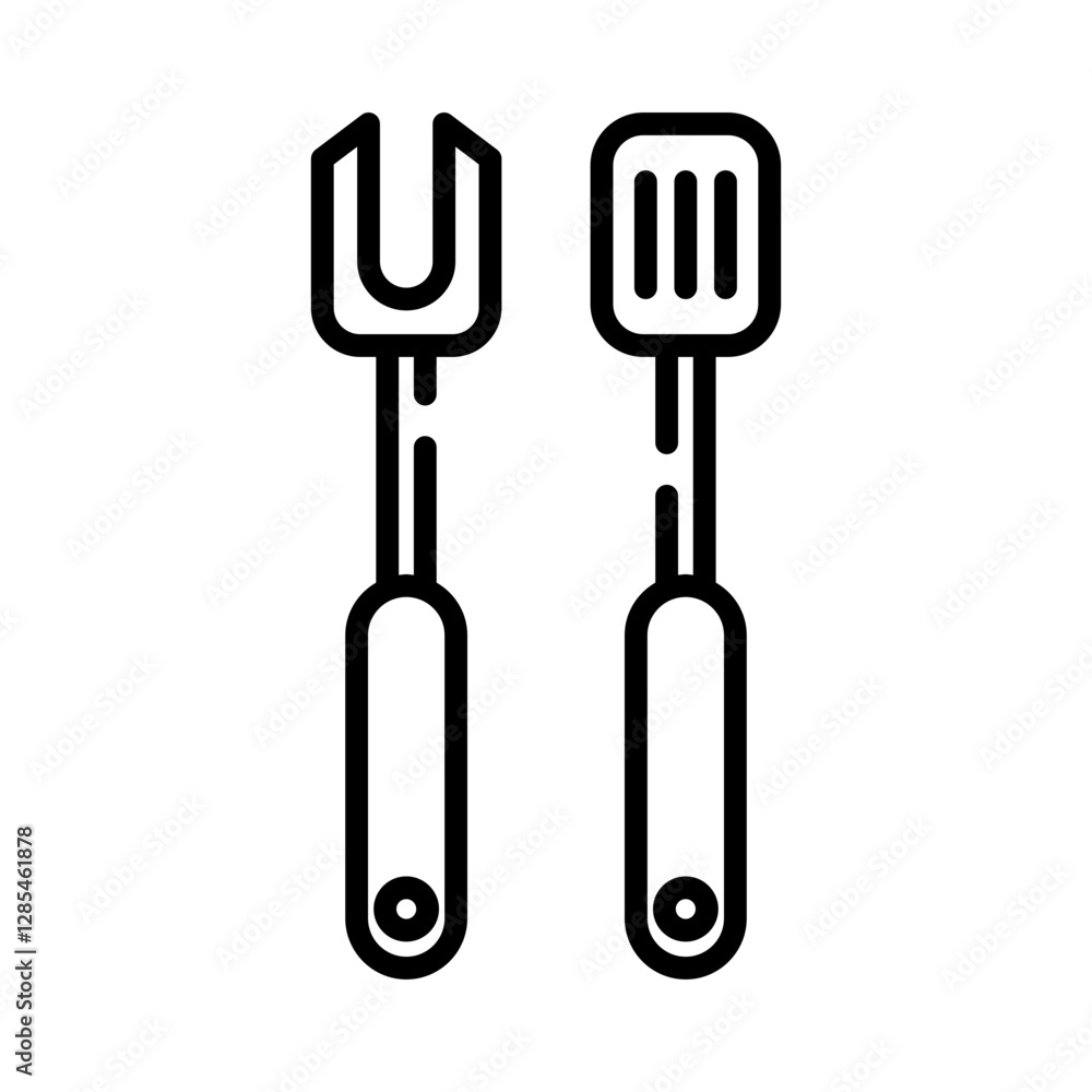 Fototapeta premium Turner and Fork Lineart