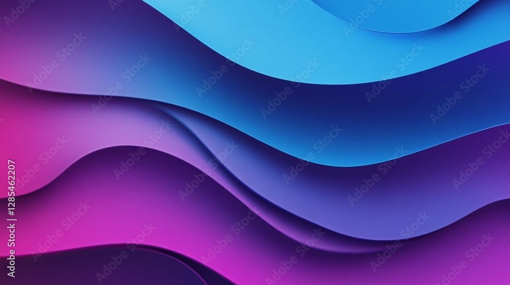 Fototapeta premium Modern abstract gradient cyan purplish blue banner background