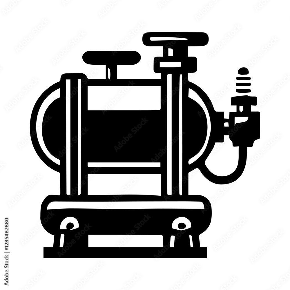 Simple Vector Icon of a Air pump – Logo Design Illustration Simple Vector Icon of a Air pump – Logo Design Illustration
