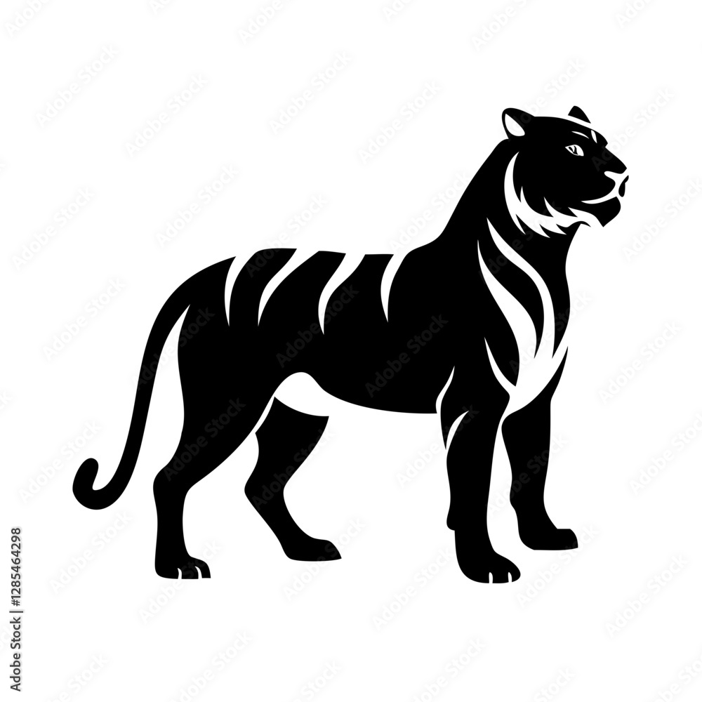 Bold and aggressive tiger head icons, great for tattoo and tribal designs. Bold and aggressive tiger head icons, great for tattoo and tribal designs.
