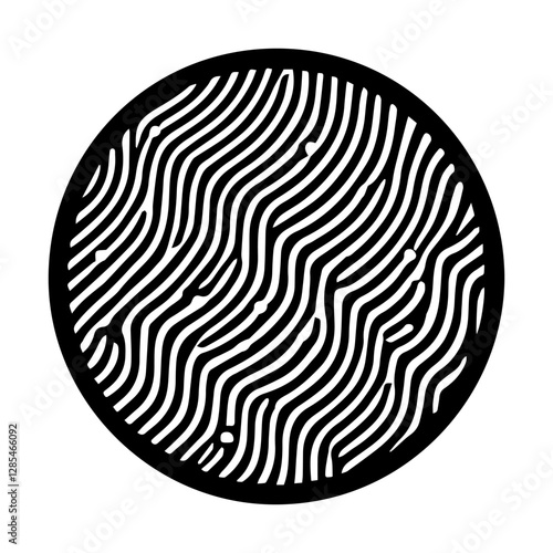Simple Vector Icon of a Wood Grain Pattern – Logo Design Illustration