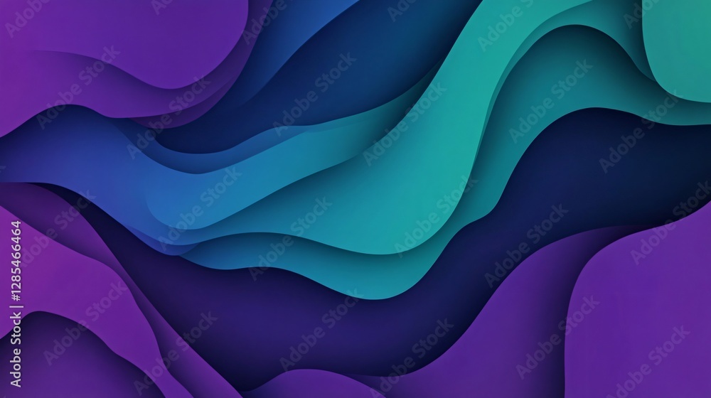 Obraz premium Modern abstract gradient green purplish blue banner background