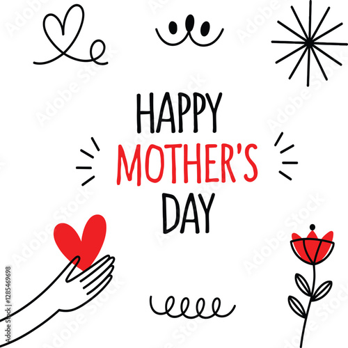 Mothers day for woman and child love you mum message