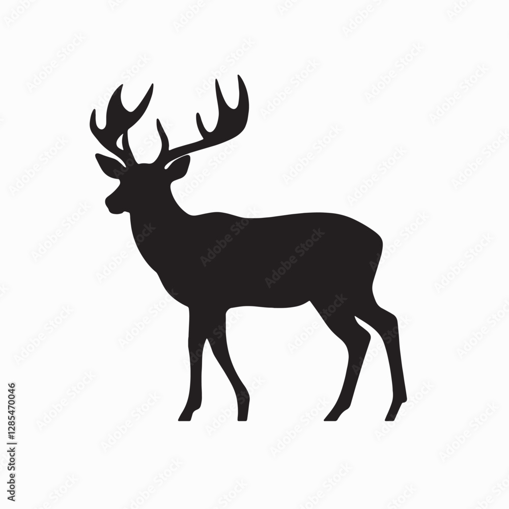 Fototapeta premium Wildlife Concept Captured in Deer Silhouette