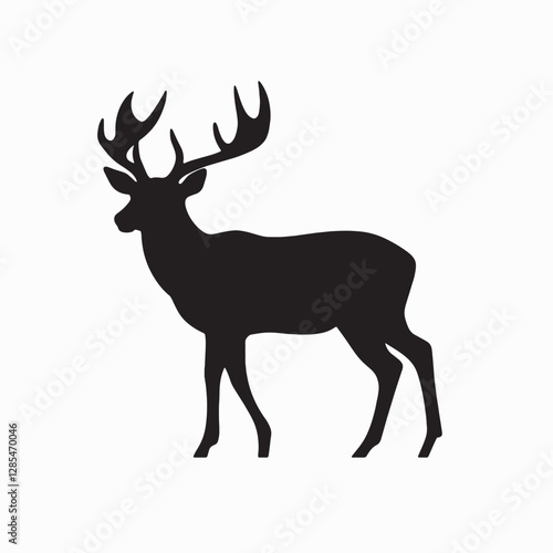 Wildlife Concept Captured in Deer Silhouette