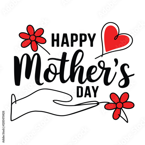 Mothers day for woman and child love you mum message