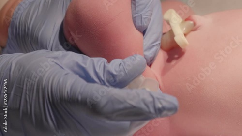 New Born Baby Getting a Shot
