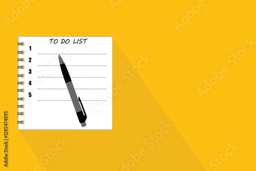 To do list, list of things or tasks to be completed for life habits, business project plan concept, black pen on notepad with title to do list