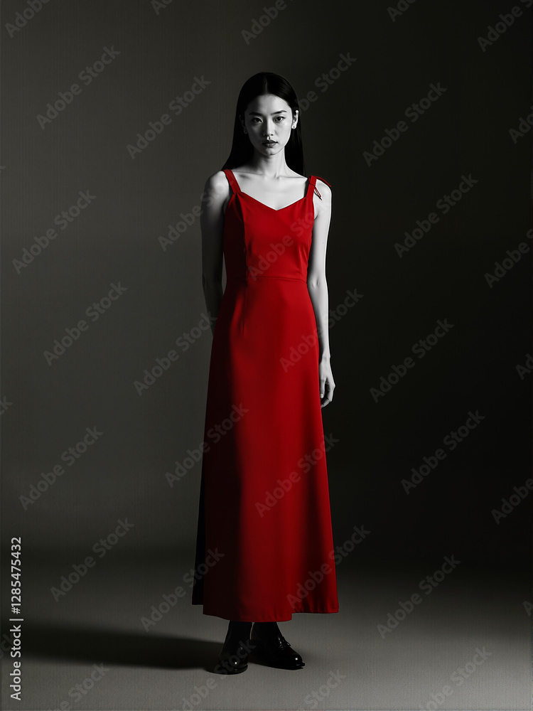 Fototapeta premium woman in red dress