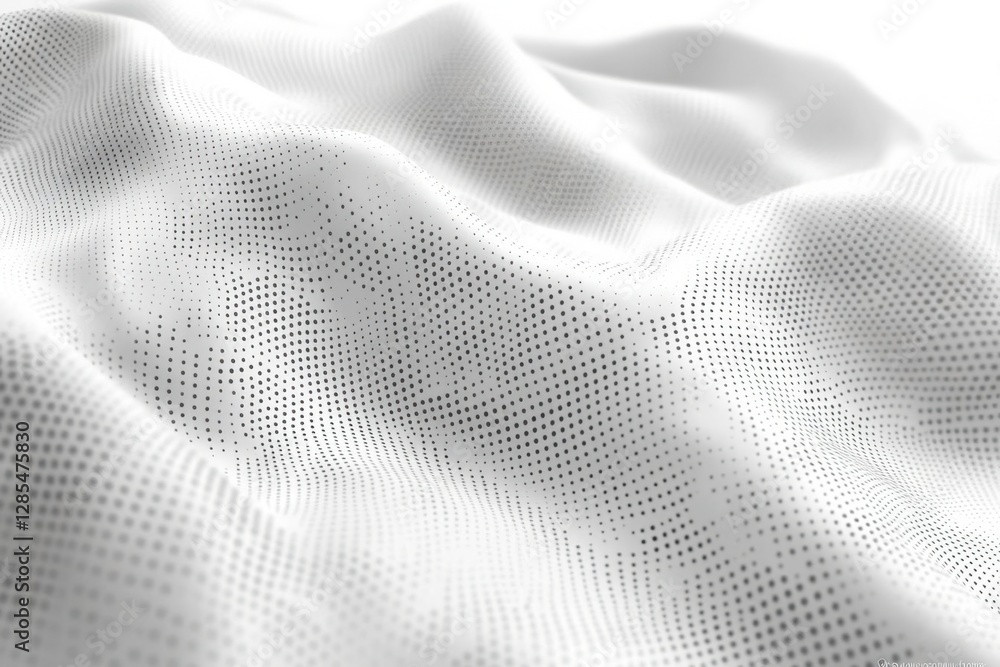 White Fabric Texture With Gray Dots Pattern White Fabric Texture With Gray Dots Pattern
