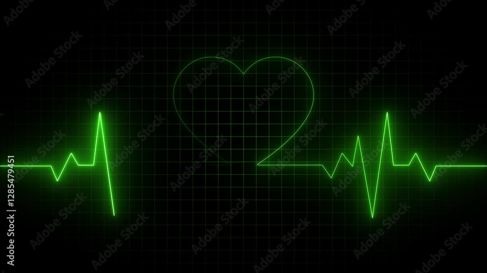 Animated love Abstract heartbeat. Emergency ECG monitoring motion. seamless and loop motion. heart rate display screen medical concept. Animated love Abstract heartbeat. Emergency ECG monitoring motion. seamless and loop motion. heart rate display screen medical concept.