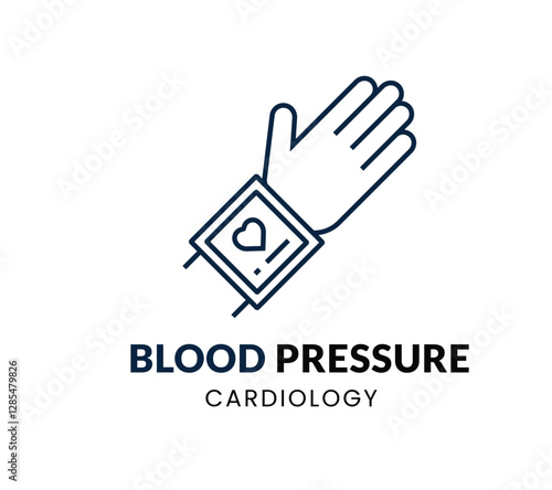  Blood Pressure line Icon Set . Vector Illustration